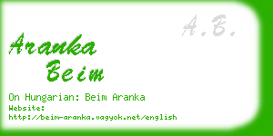 aranka beim business card